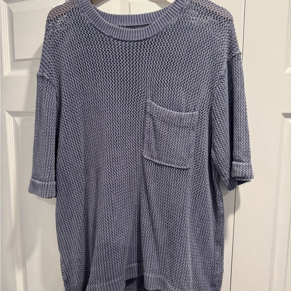Abercrombie & Fitch Blue Knit Men's Shirt